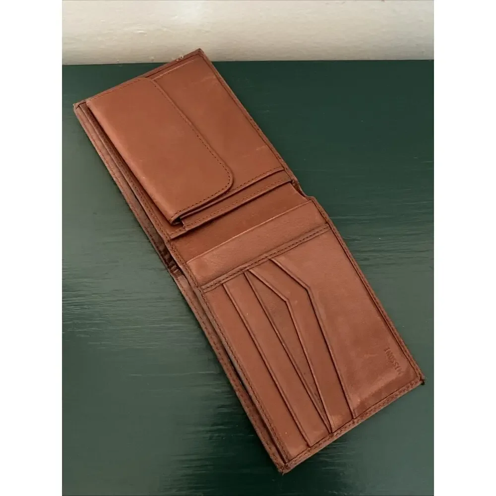 Missoni‎ Italy Brown Genuine Leather Vintage Men’s Bifold Wallet